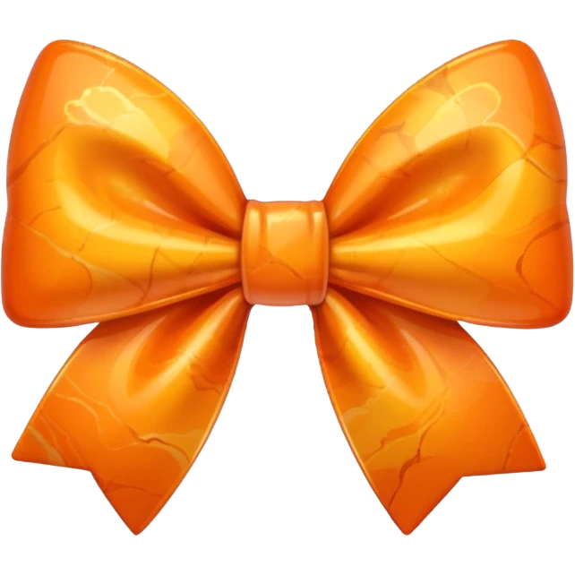 marble orange bow emoji