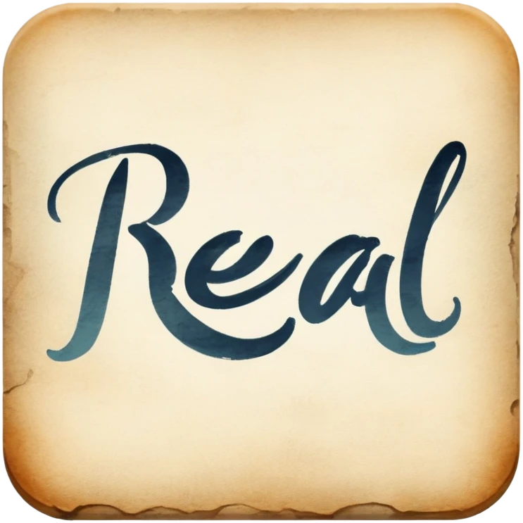 the word "real" emoji