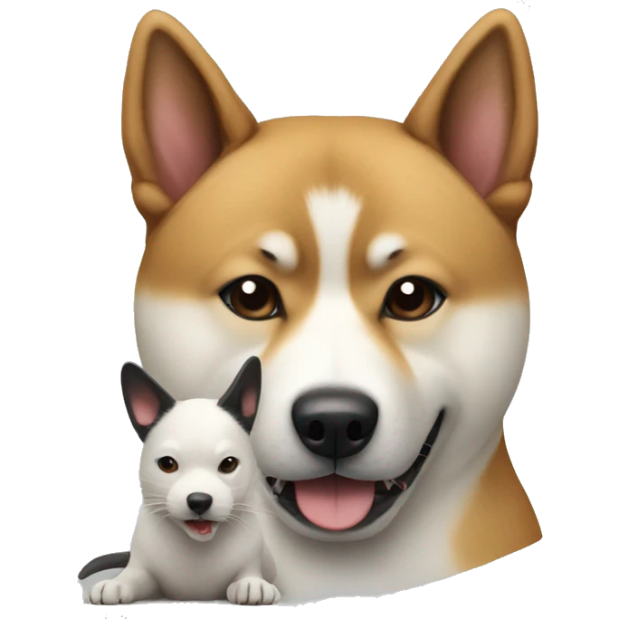akita dog holding a rat emoji