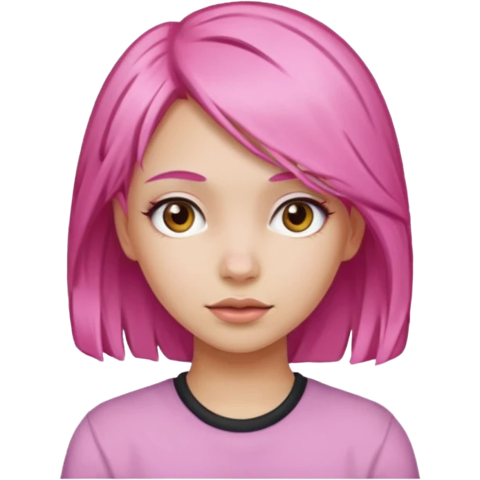 Girl with pink clorarse emoji