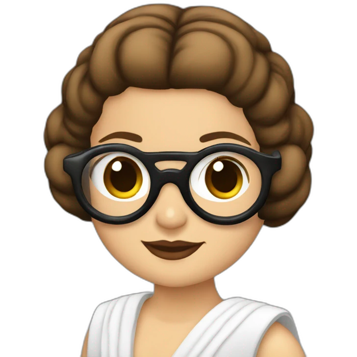 Princesa Leia con gafas de sol emoji