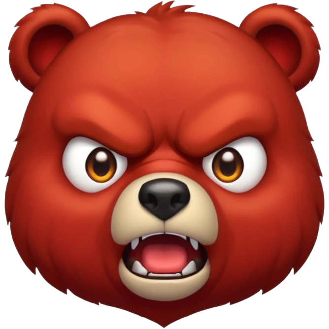 red bear angry emoji