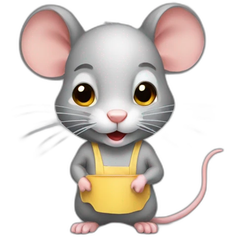 Rat avec un tablier emoji