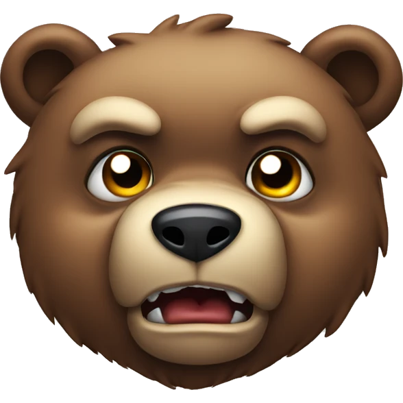 Cute angry bear emoji
