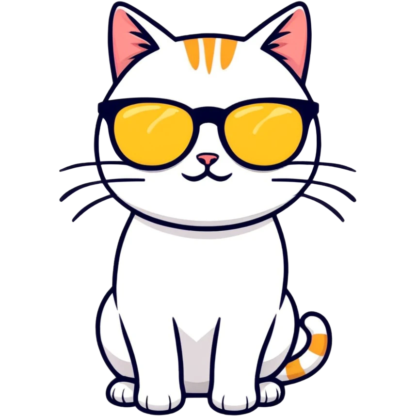 Cat with sunglasses emoji