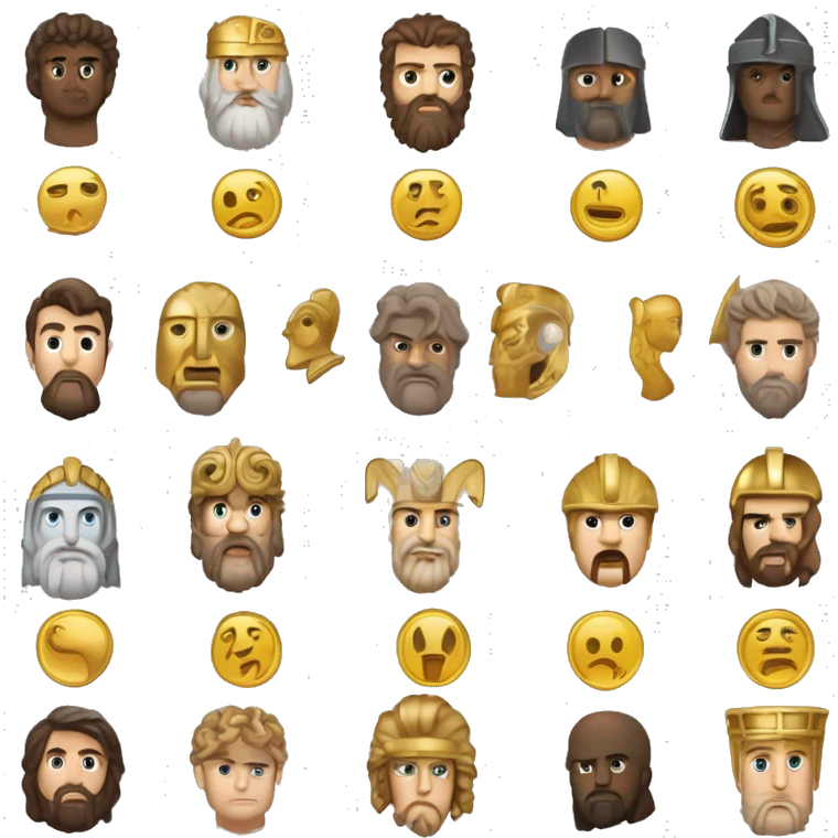 Dieu grec zeus haddes appolo poseidon kronos ares romain spqr spartiate guerrier symbole emoji