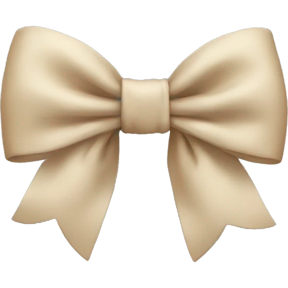 Beige bow emoji