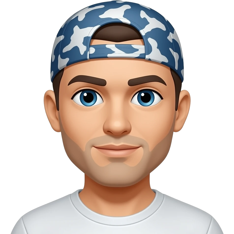 White guy wearing durag emoji