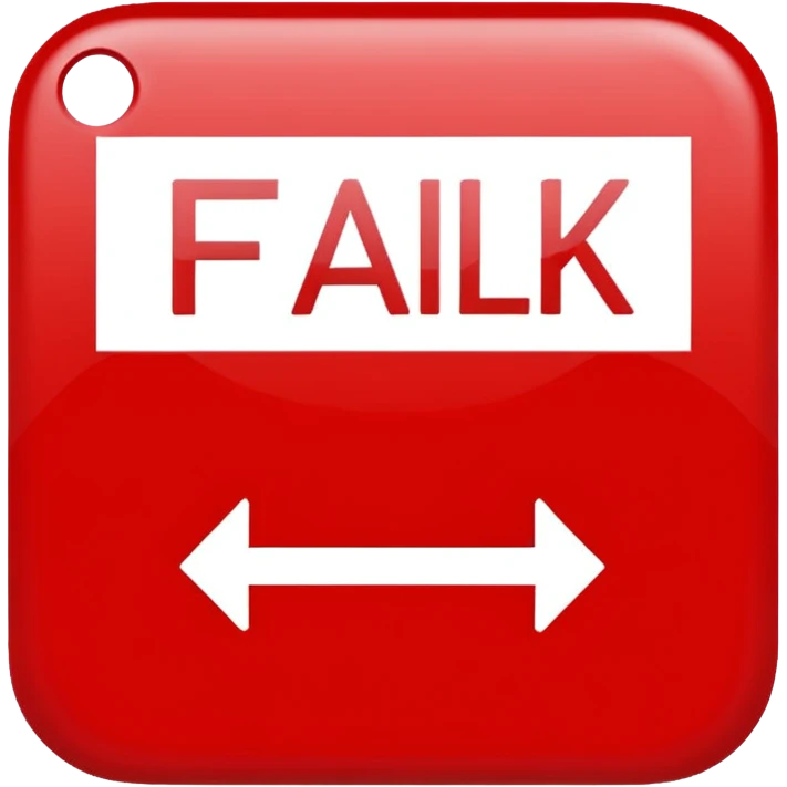 The Letters “fall risk” on a red square emoji