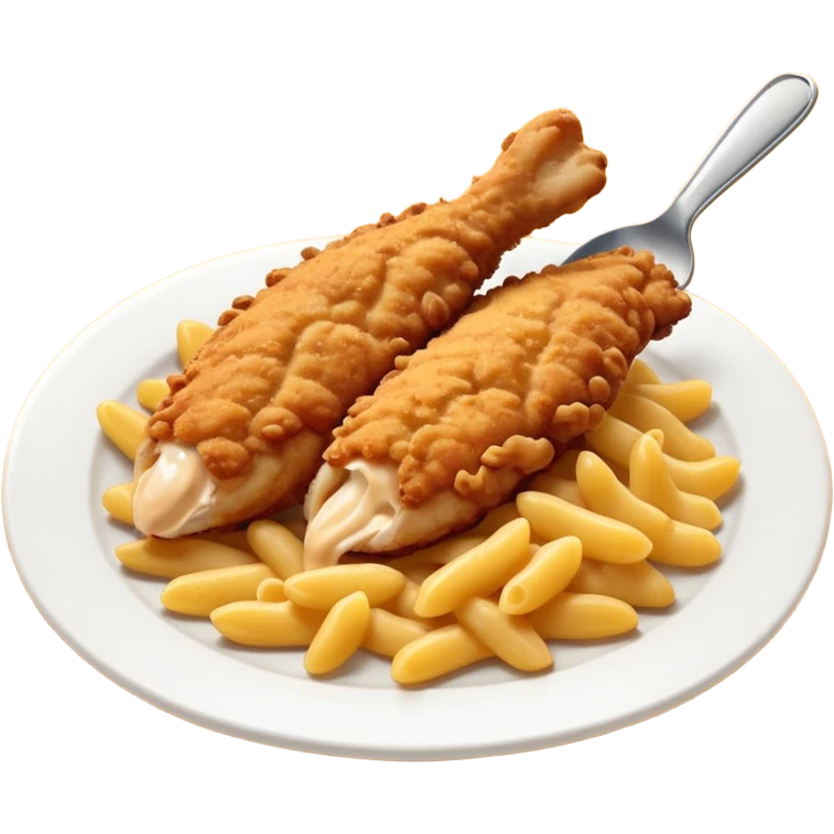 Chicken tenders and Mac and cheese emoji