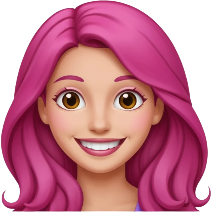 Pink skinned woman emoji