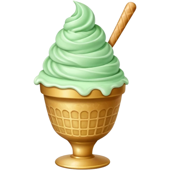 cup mint ice cream emoji