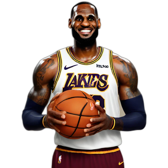 Lebron james holding a basketball emoji
