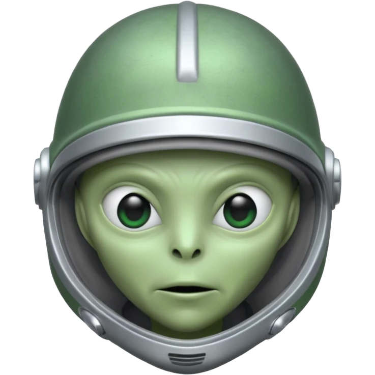 Green alien in silver helmet emoji