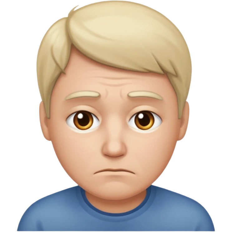 Sad face middle ringer emoji