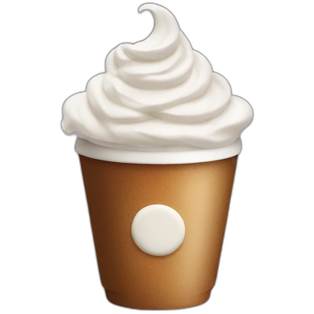Coffee with whipped cream  emoji