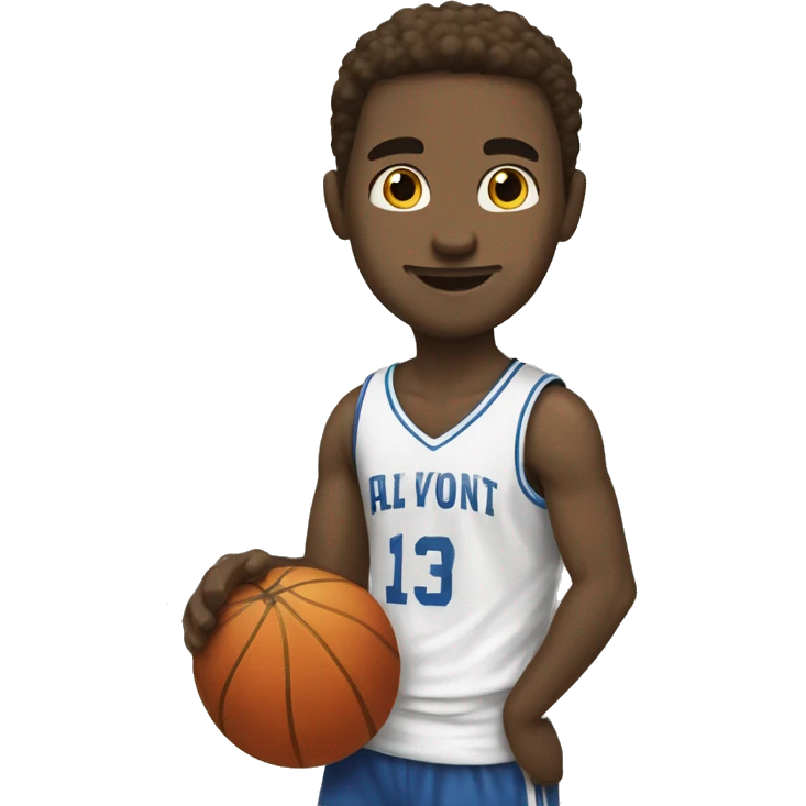 white and cute jm playing basketball  emoji