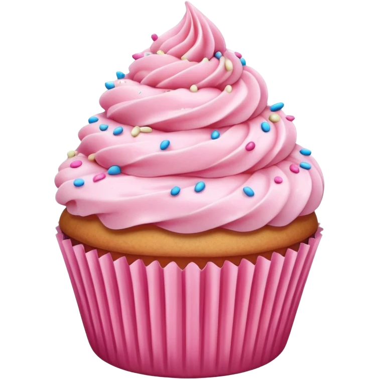 Cupcake with pink icing emoji