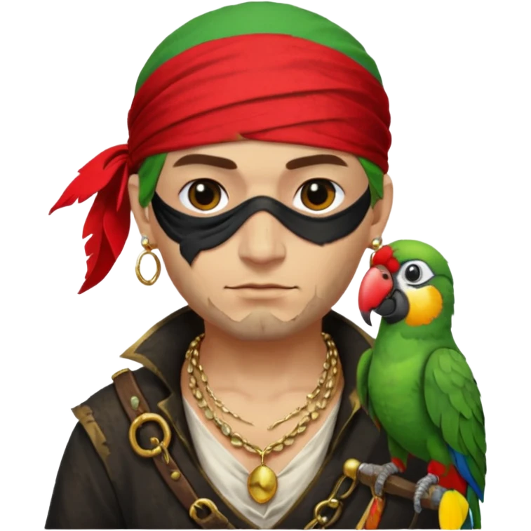 pirate and parrot emoji