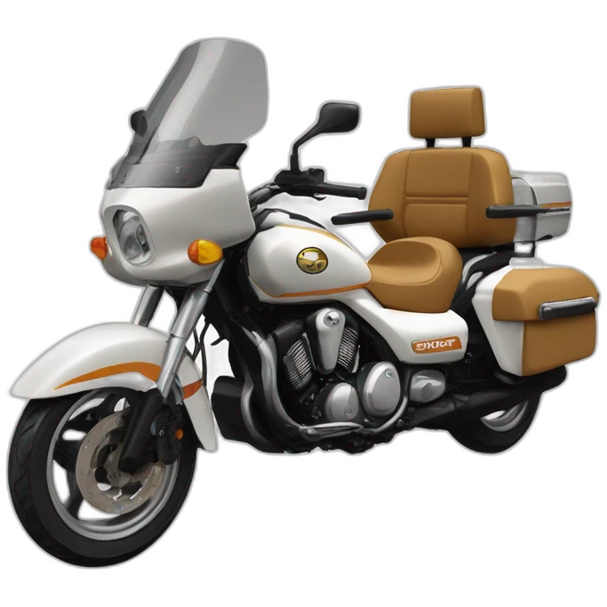 lancha de un motor yamaha blanca neumática con sillones camel emoji