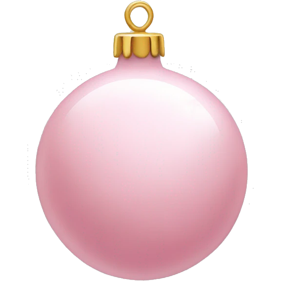 Light Pink Christmas bauble emoji