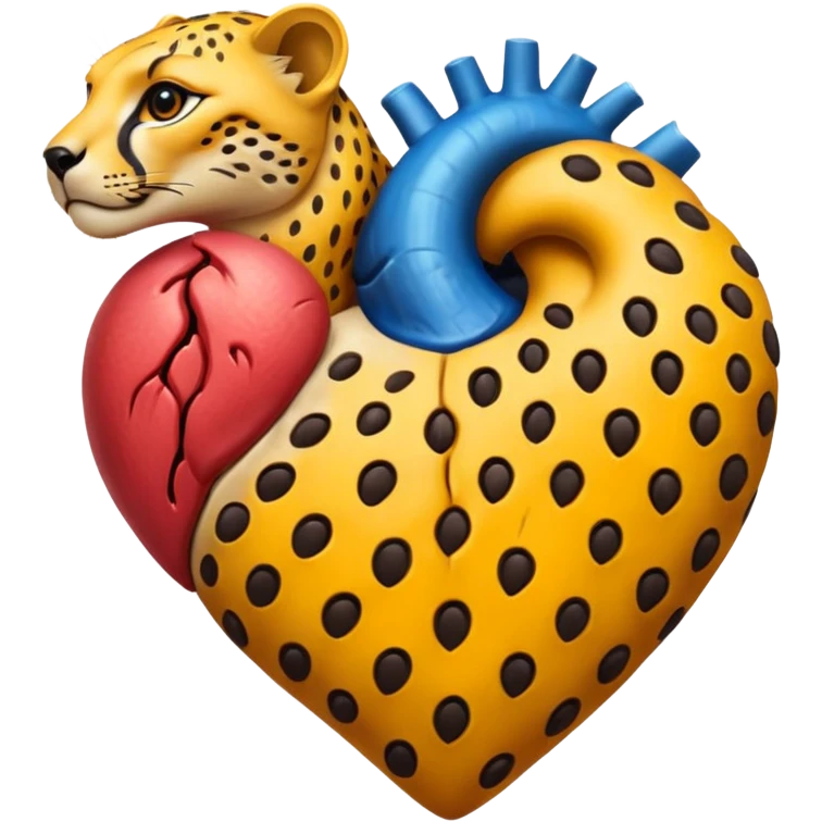 Cheetah heart emoji