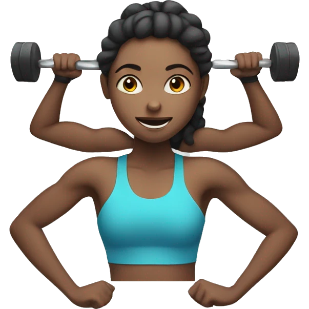 Girl working out emoji