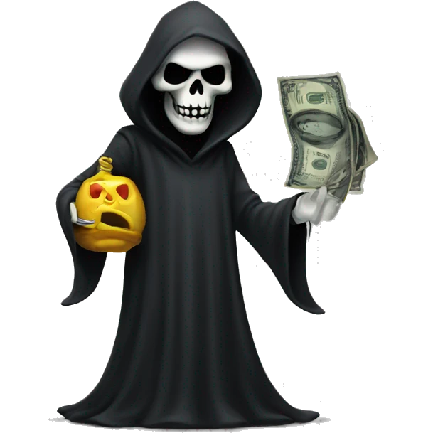 grim reaper taking money emoji