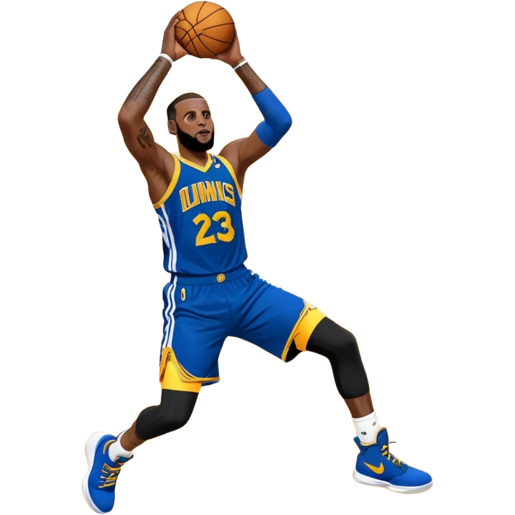 LeBron James dunking on Stephen curry  emoji