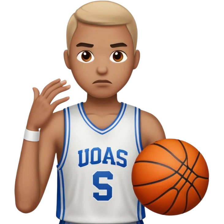 a person missing a basketball shot emoji