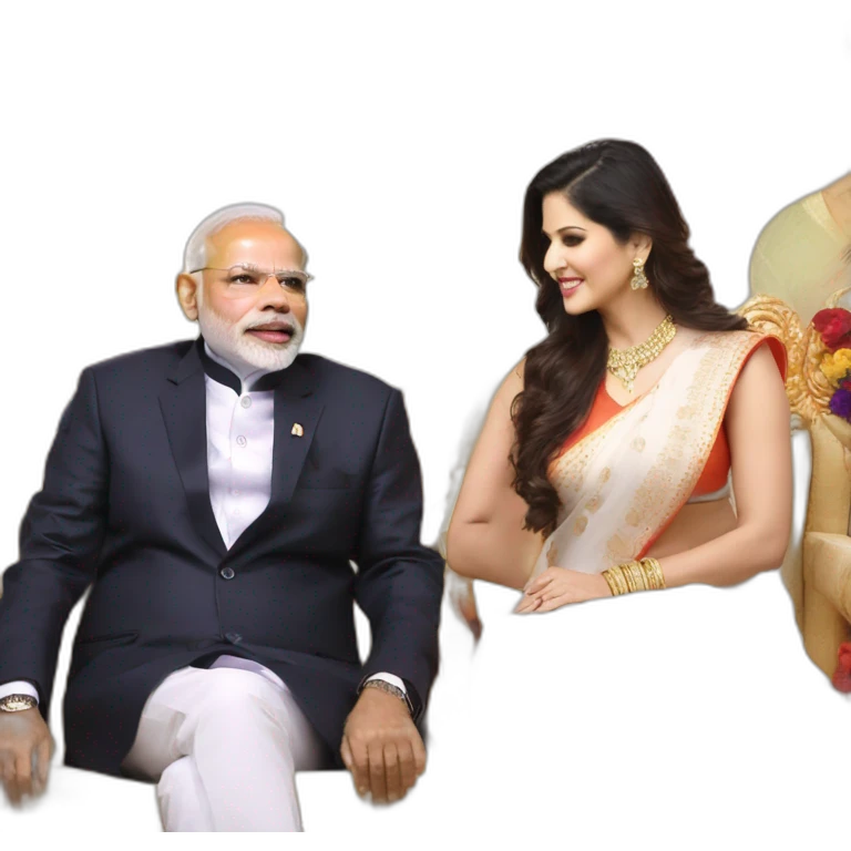 Narendra Modi with sunny leone emoji