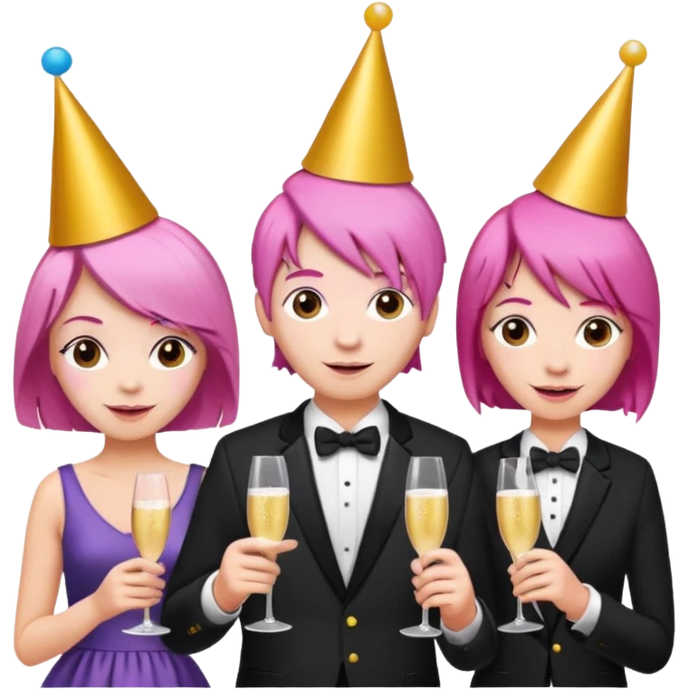 pink haired drink holders emoji
