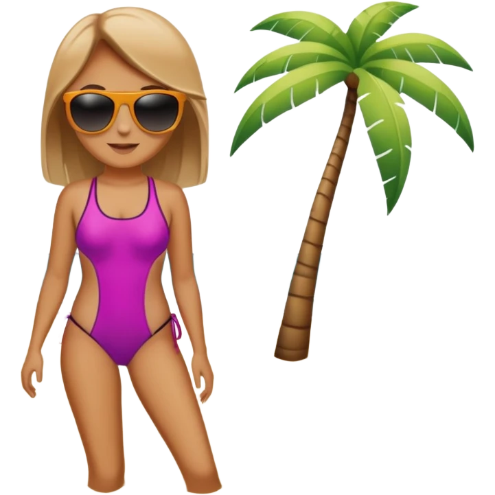 Tanning on the beach emoji