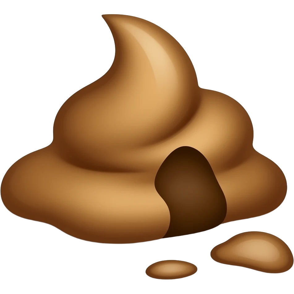 Bird poop splat emoji