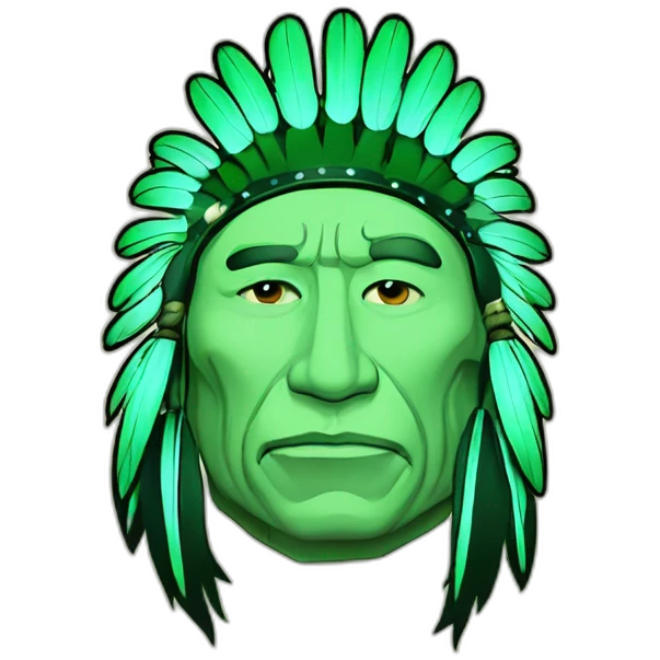 Indian chief bobber green emoji