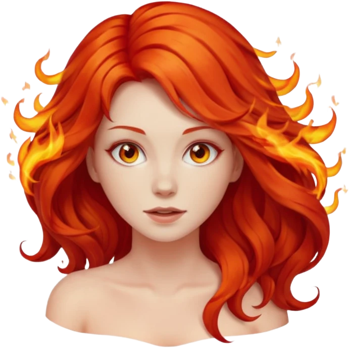 fire hair emoji