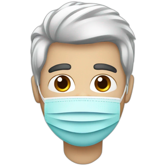 dentista hombre cabello marron y piel blanca emoji