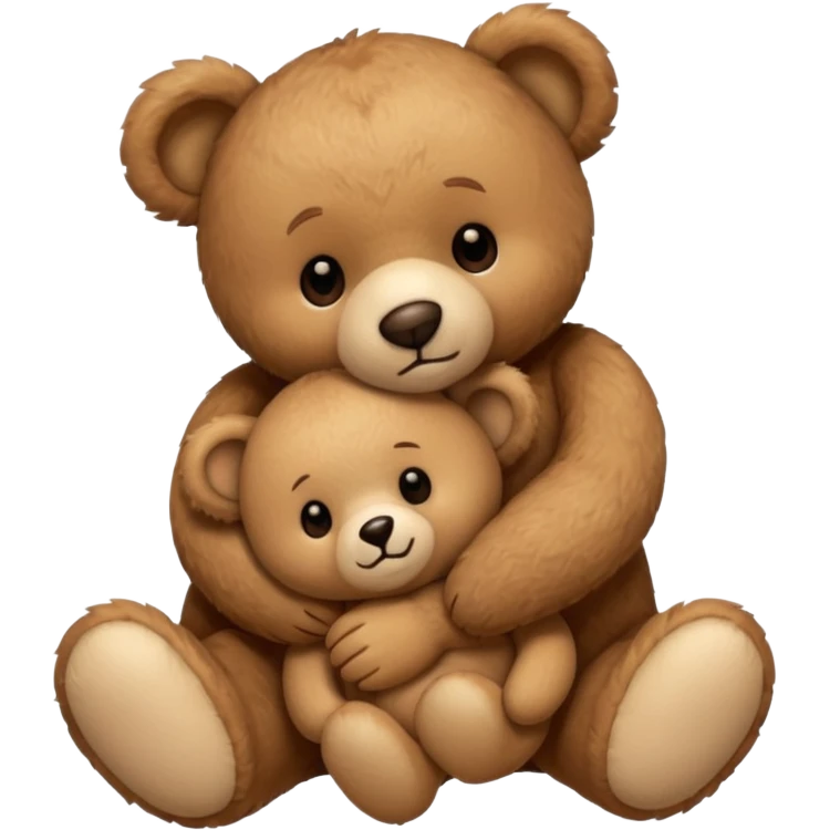 Teddy hugging another teddy emoji