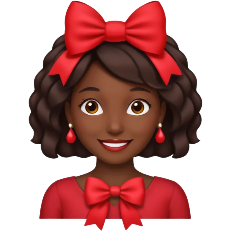 👩🏽 give me this emoji. But add a bow on the side of her head emoji