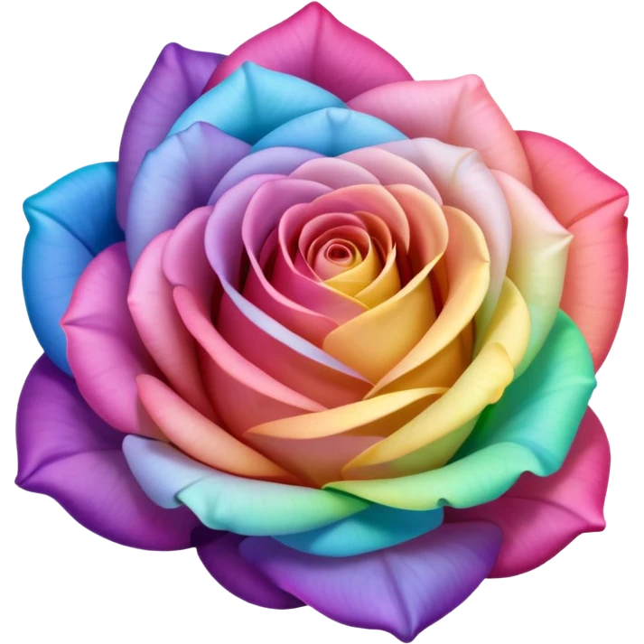 Pastel Rainbow Rose emoji