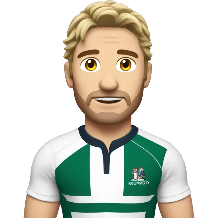 Rugby player with mullet in Eastwood rugby kit emoji