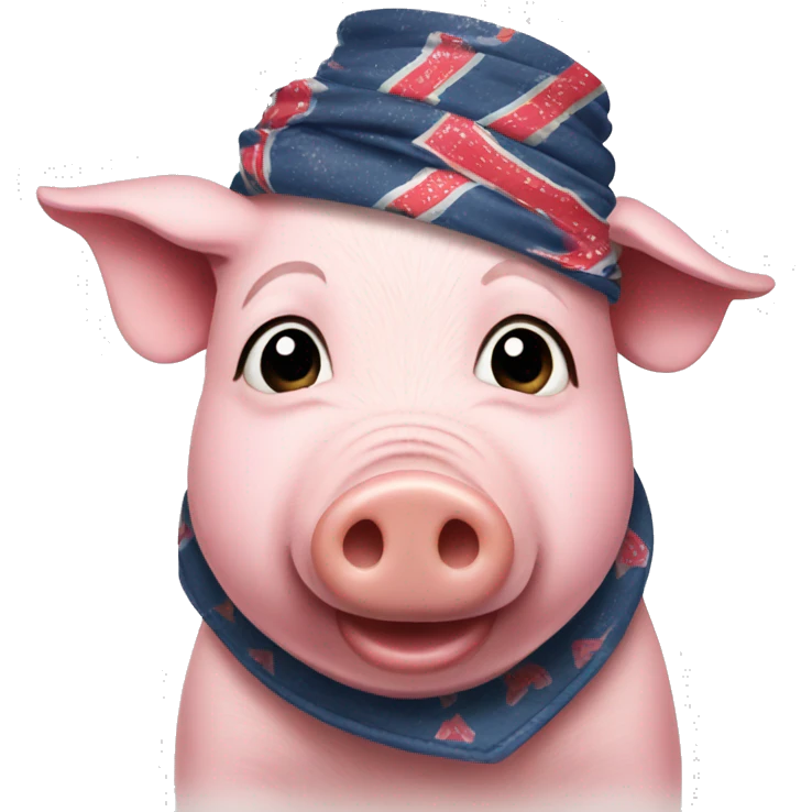 Pig with bandana emoji