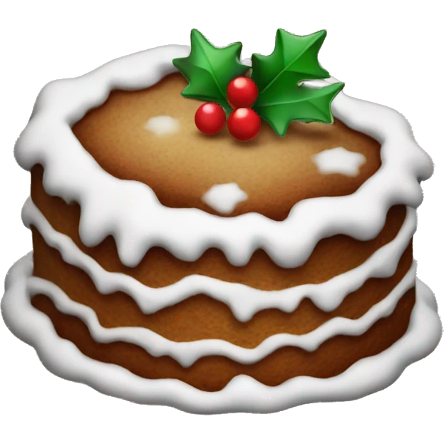 Christmas cake emoji