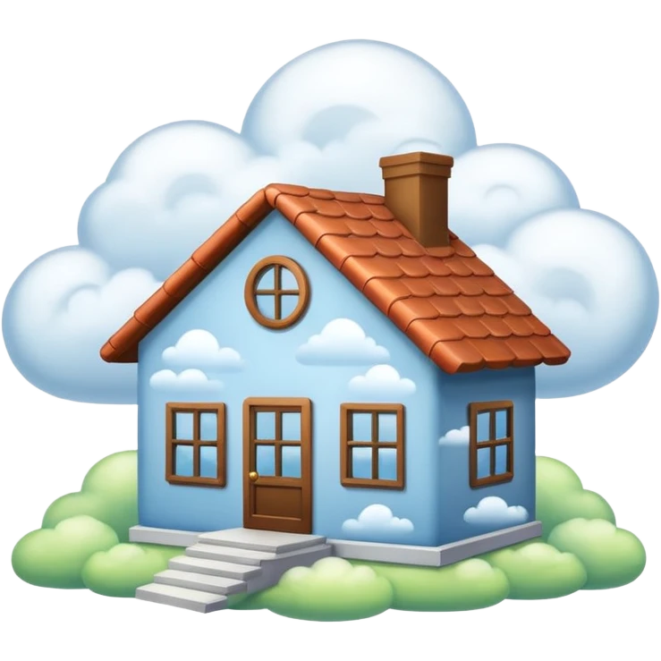 house made of clouds material  emoji