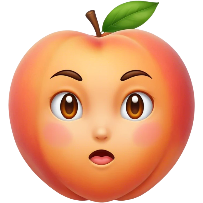 Shitted peach emoji
