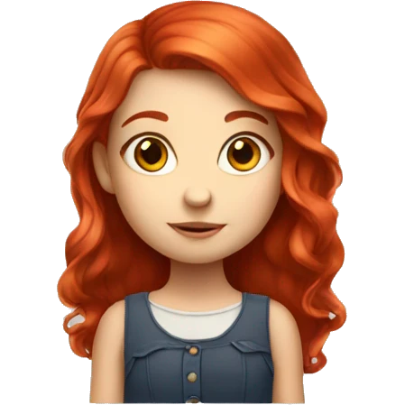 Small pretty girl with red hair emoji