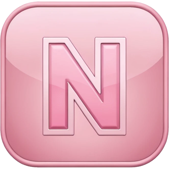 Netflix aesthetic "N" logo in pastel pink emoji