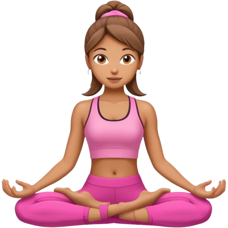 yoga girl in pink  emoji