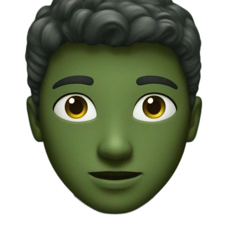 the heart is dark green emoji