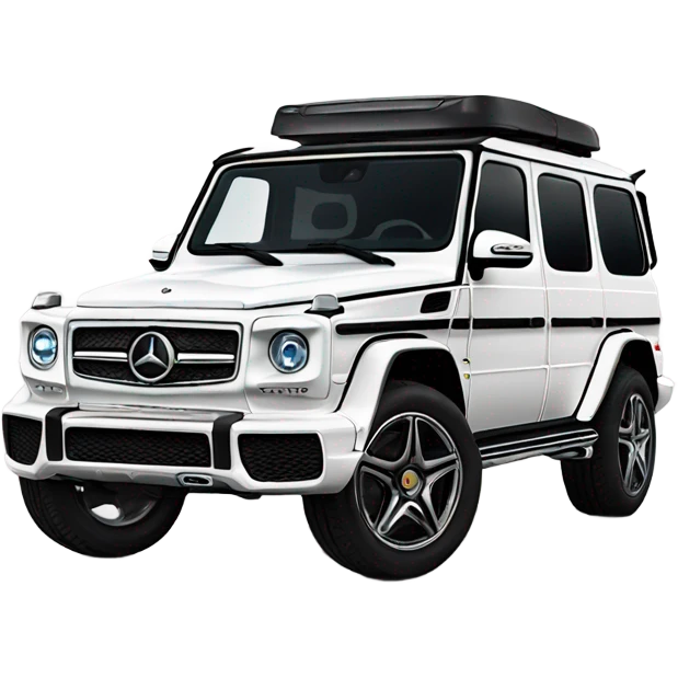 White Mercedes gwagon emoji